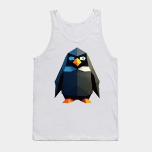 Playful Poly Penguins: A Charming Low Poly Delight Tank Top